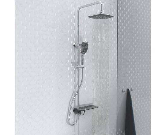 SchÜtte set de duș cu tavă laterală „aquastar”, crom-antracit, 2 image