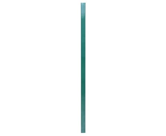 Stâlpi de gard, 20 buc., verde, 130 cm, oțel galvanizat