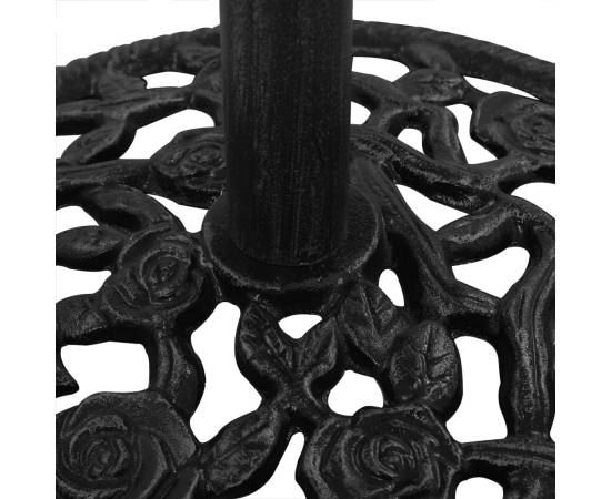 Suport de umbrelă, negru, 48x48x33 cm, fontă, 5 image