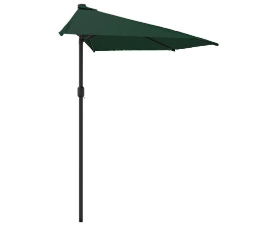 Umbrelă de soare de balcon, tijă aluminiu, verde, 300x155 cm, 4 image