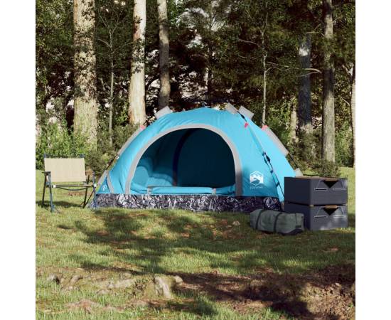 Cort de camping pentru 2 persoane, setare rapidă, albastru, 3 image