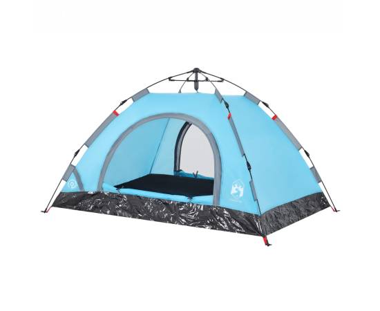 Cort de camping pentru 2 persoane, setare rapidă, albastru, 5 image