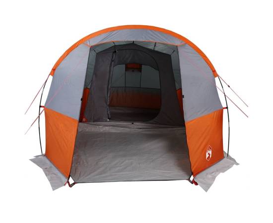 Cort de camping tunel 4 persoane, gri/portocaliu, impermeabil, 6 image