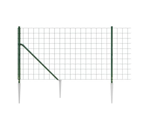 Gard plasă de sârmă cu țăruși de fixare, verde, 1,1x10 m, 4 image