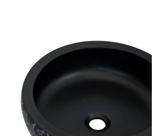 Lavoar de blat, negru și albastru, rotund, Φ41x14 cm, ceramică, 5 image