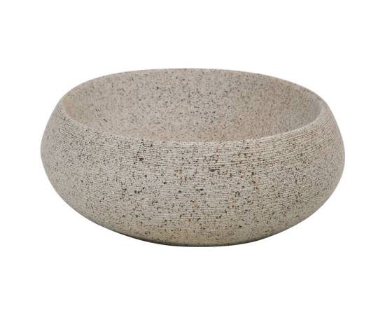 Lavoar de blat, nisipiu, 59x40x15 cm, ceramică, oval, 5 image