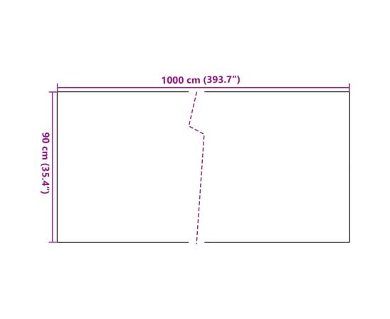 Paravan pentru balcon, negru, 1000x90 cm, poliratan, 7 image