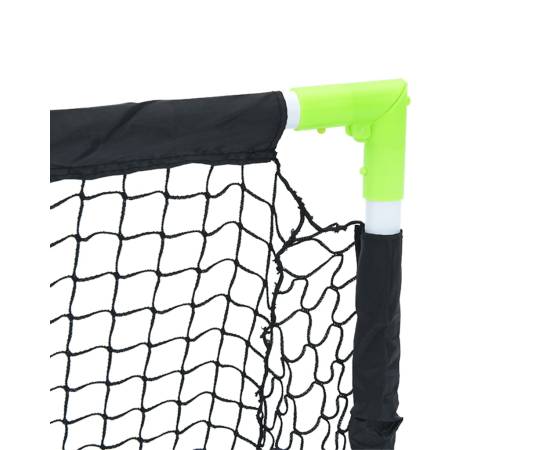 Poartă de fotbal pentru copii, pliabilă, negru, 90x64x64 cm, 9 image