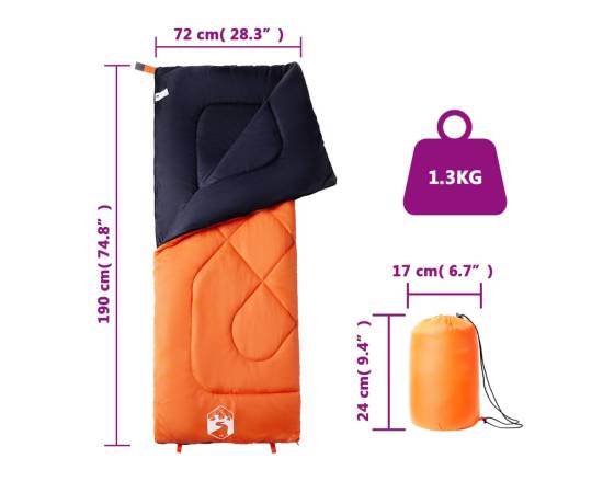 Sac de dormit pentru adulți de camping, 3 anotimpuri, 5 image