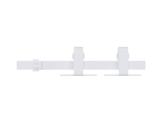 Set glisare mini ușă pentru dulap, alb, oțel carbon, 183 cm, 3 image
