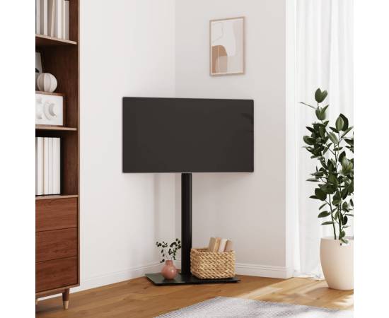 Suport tv pe colț cu 1 nivel pentru 32-65 inch, negru
