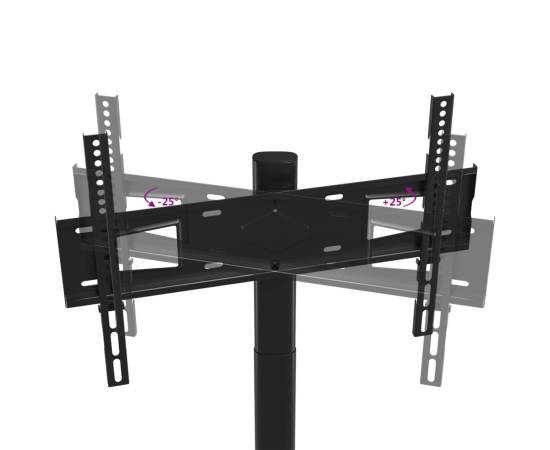 Suport tv pe colț cu 3 niveluri pentru 32-65 inch, negru, 6 image
