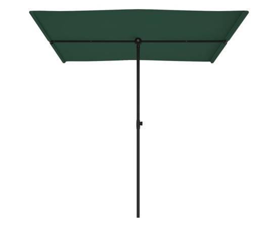 Umbrelă de soare de exterior, stâlp aluminiu, verde, 2 x 1,5 cm, 4 image