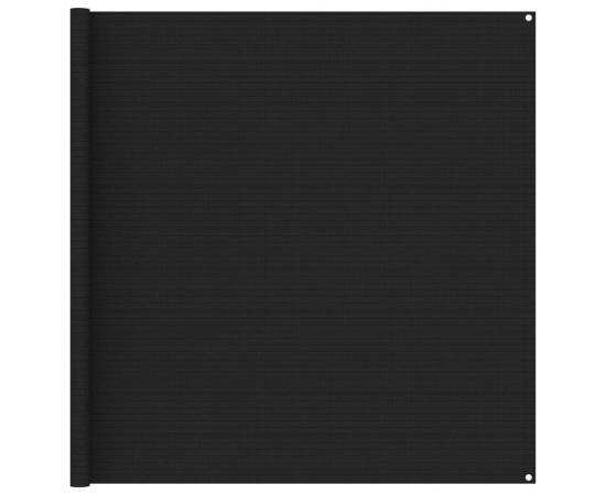 Covor pentru cort, negru, 200x200 cm
