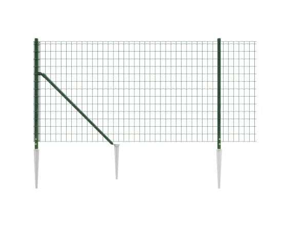 Gard plasă de sârmă cu țăruși de fixare, verde, 1,1x10 m, 4 image
