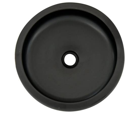 Lavoar de blat, negru și maro, rotund, Φ41x14 cm, ceramică, 4 image