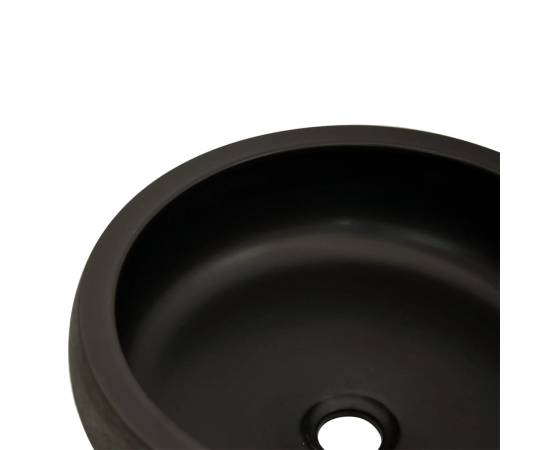 Lavoar de blat, negru și maro, rotund, Φ41x14 cm, ceramică, 5 image