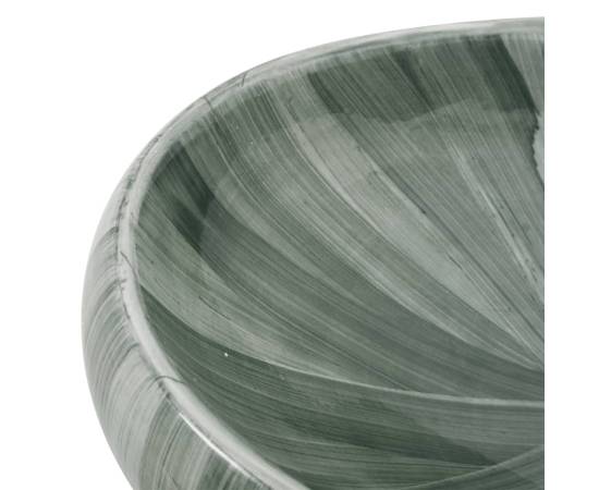 Lavoar de blat, verde, 59x40x15 cm, ceramică, oval, 7 image