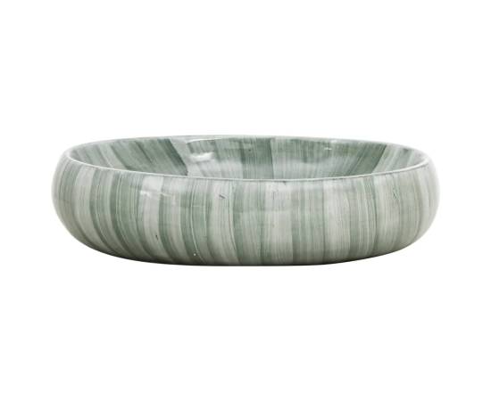 Lavoar de blat, verde, 59x40x15 cm, ceramică, oval, 3 image