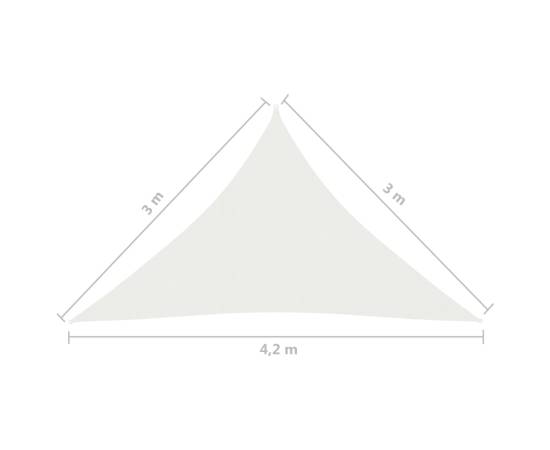 Pânză parasolar, alb, 3 x 3 x 4,2 m, hdpe, 160 g/m², 6 image