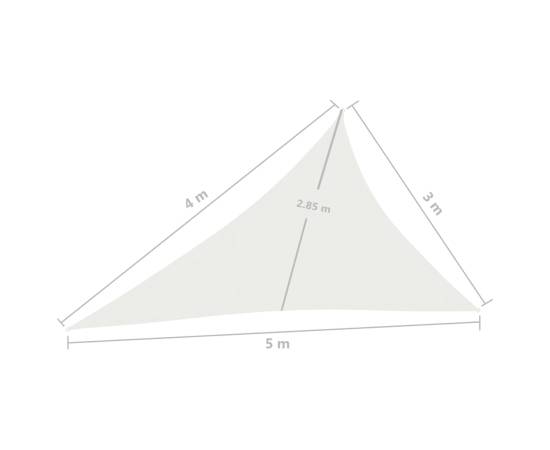 Pânză parasolar, alb, 3x4x5 m, hdpe, 160 g/m², 6 image