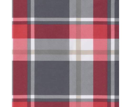Pernă de șezlong, roșu carouri, 200x50x3 cm, textil oxford, 8 image
