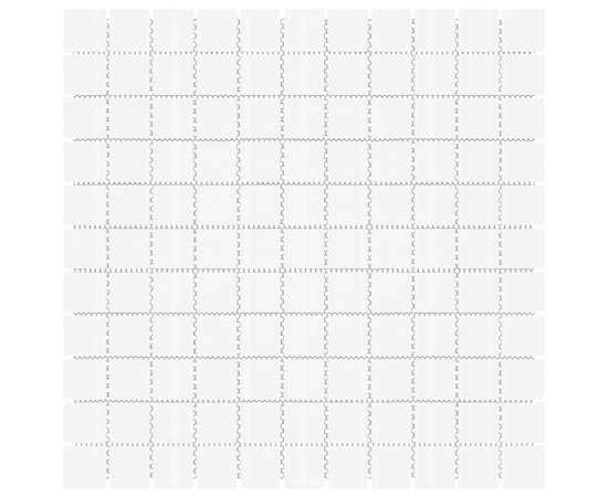 Plăci mozaic, 11 buc., alb, 30x30 cm, sticlă, 4 image