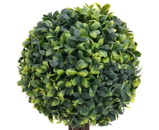 Plante artificiale cimișir cu ghiveci, 2 buc. verde 41 cm minge, 5 image