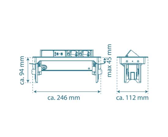 SchÜtte priză încorporată cu 2 căi „e2”, negru, 8 image