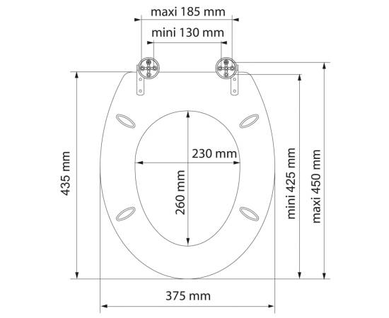 SchÜtte scaun de toaletă închidere soft „spirit athrazit” antracit mat, 7 image