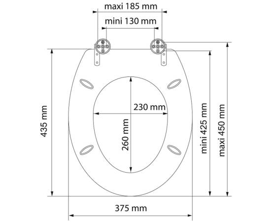 SchÜtte scaun de toaletă cu închidere silențioasă "light wood", mdf, 6 image