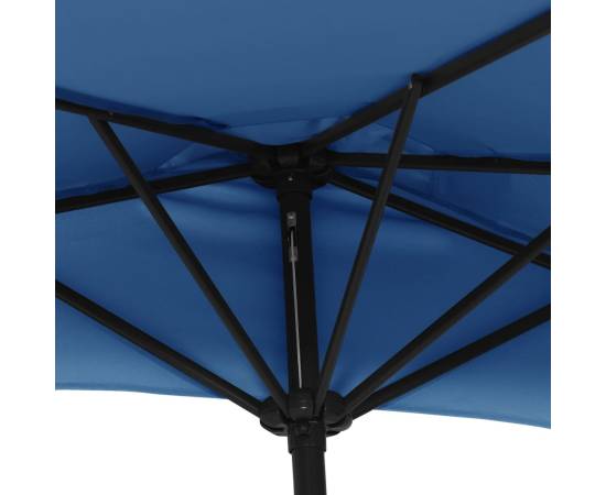 Umbrelă balcon, tijă aluminiu albastru 300x155x223cm semirotund, 6 image