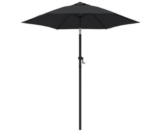 Umbrelă de soare, negru, 200 x 224 cm, aluminiu, 2 image