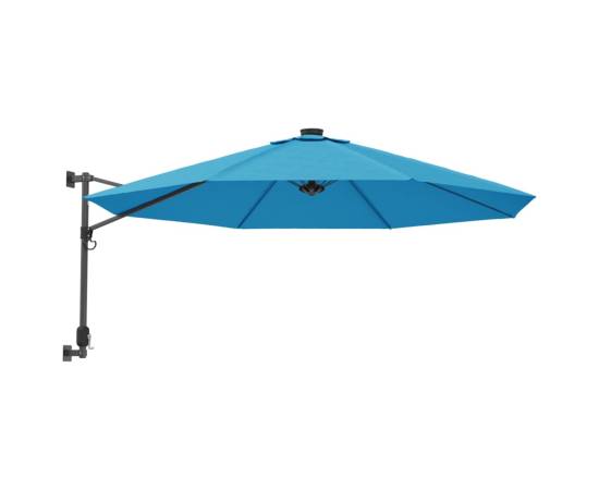 Umbrelă de soare montate pe perete cu led-uri sea blue, 290 cm, 2 image
