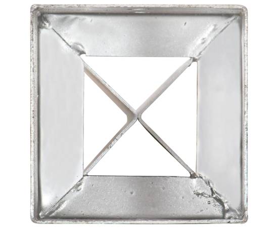 Țăruși de sol, 6 buc., argintiu, 12x12x89 cm, oțel galvanizat, 5 image