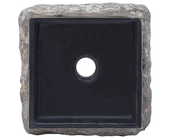 Chiuvetă, negru, 30x30x13 cm, marmură, 4 image