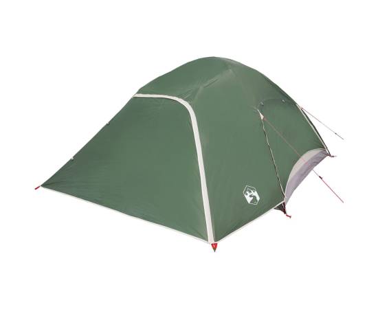 Cort de camping cupolă pentru 4 persoane, verde, impermeabil, 5 image