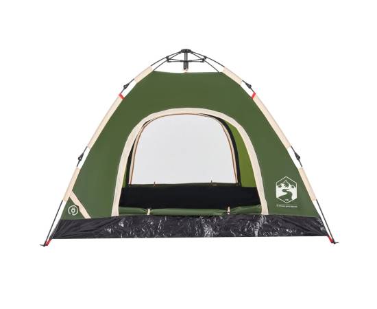 Cort de camping pentru 3 persoane, setare rapidă, verde, 8 image