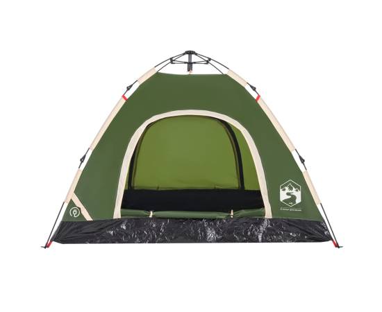 Cort de camping pentru 3 persoane, setare rapidă, verde, 6 image