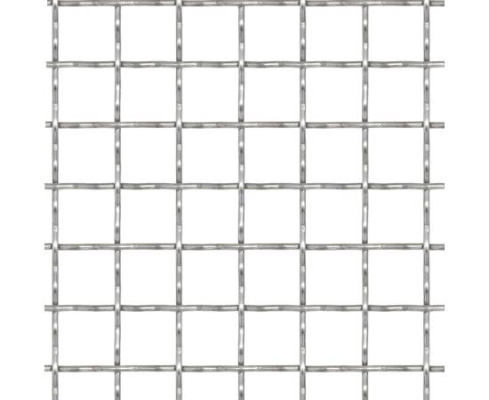 Gard sârmă sertizată, 100x85 cm, 21x21x2,5 mm, oțel inoxidabil, 2 image