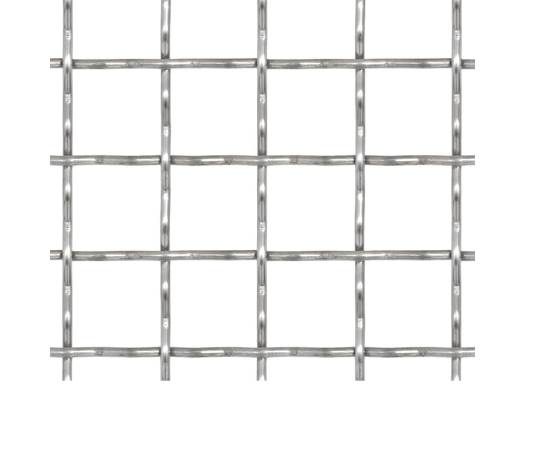 Gard sârmă sertizată, 100x85 cm, 21x21x2,5 mm, oțel inoxidabil, 3 image