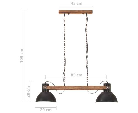 Lampă suspendată industrială, negru, 109 cm, 25 w, e27, 11 image