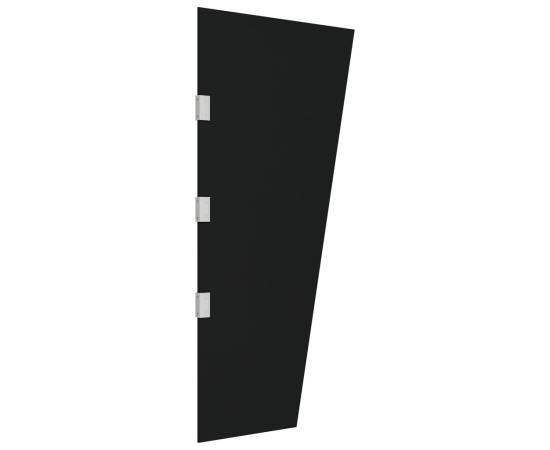 Panouri laterale pentru copertine ușă 2 buc. negru sticlă, 7 image