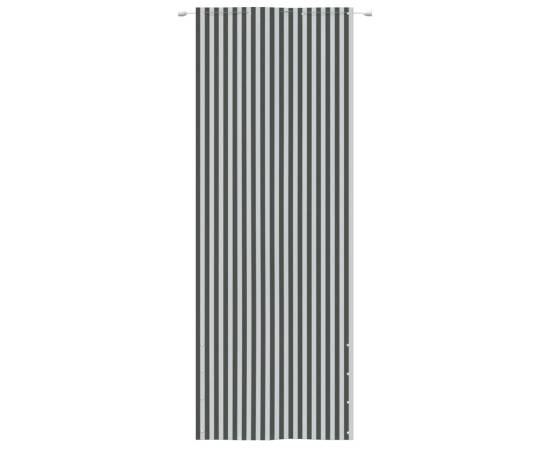 Paravan de balcon,antracit și alb, 80 x 240 cm, țesătură oxford, 2 image