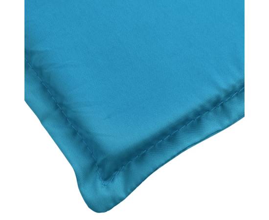 Pernă de șezlong, albastru, 200x60x3 cm, textil oxford, 7 image