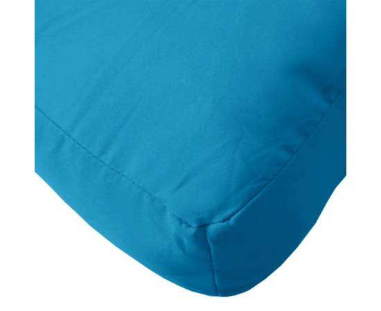 Pernă de taburet paleți, albastru deschis, material textil, 5 image
