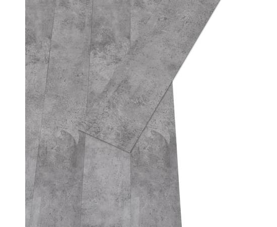 Plăci de pardoseală, maro ciment, 4,46 m², 3 mm, pvc, 3 image