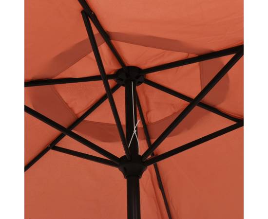 Umbrelă de soare, cărămiziu, 200 x 224 cm, aluminiu, 5 image