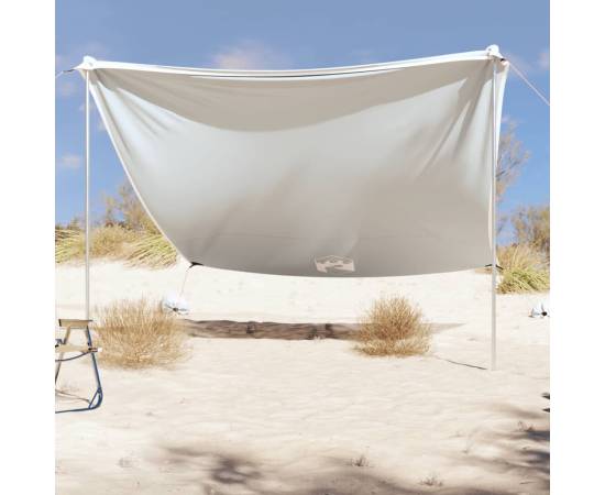 Baldachin de plajă cu ancore de nisip, gri, 304x300 cm, 3 image
