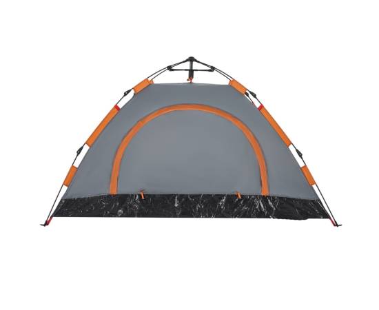 Cort de camping, 2 persoane, gri/portocaliu, setare rapidă, 9 image